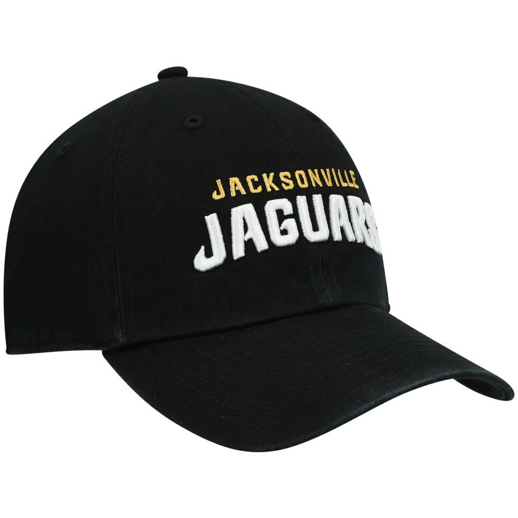 Jacksonville Jaguars '47 Clean Up Script Adjustable Hat Black | 47 brand
