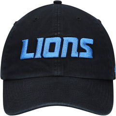 Detroit Lions '47 Clean Up Script Adjustable Hat Black | 47 brand