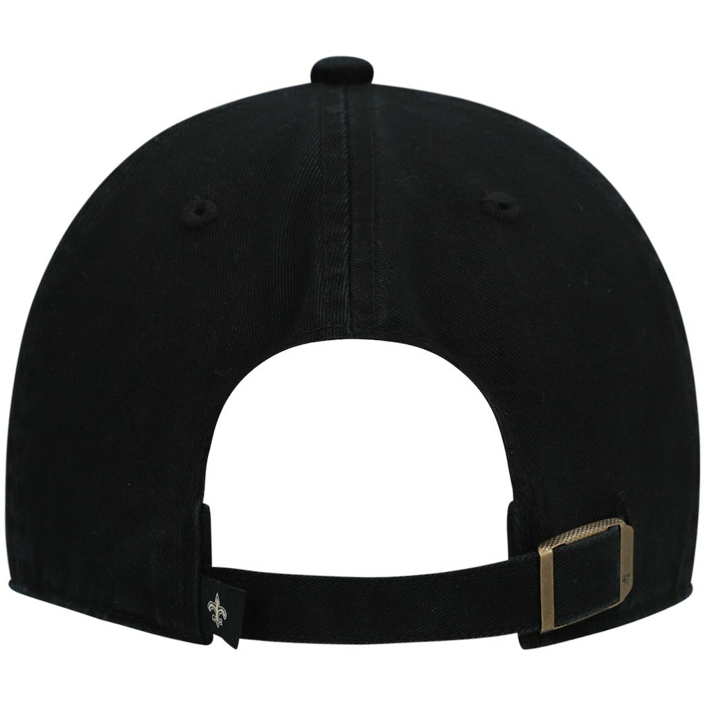 New Orleans Saints '47 Clean Up Script Adjustable Hat Black | 47 brand