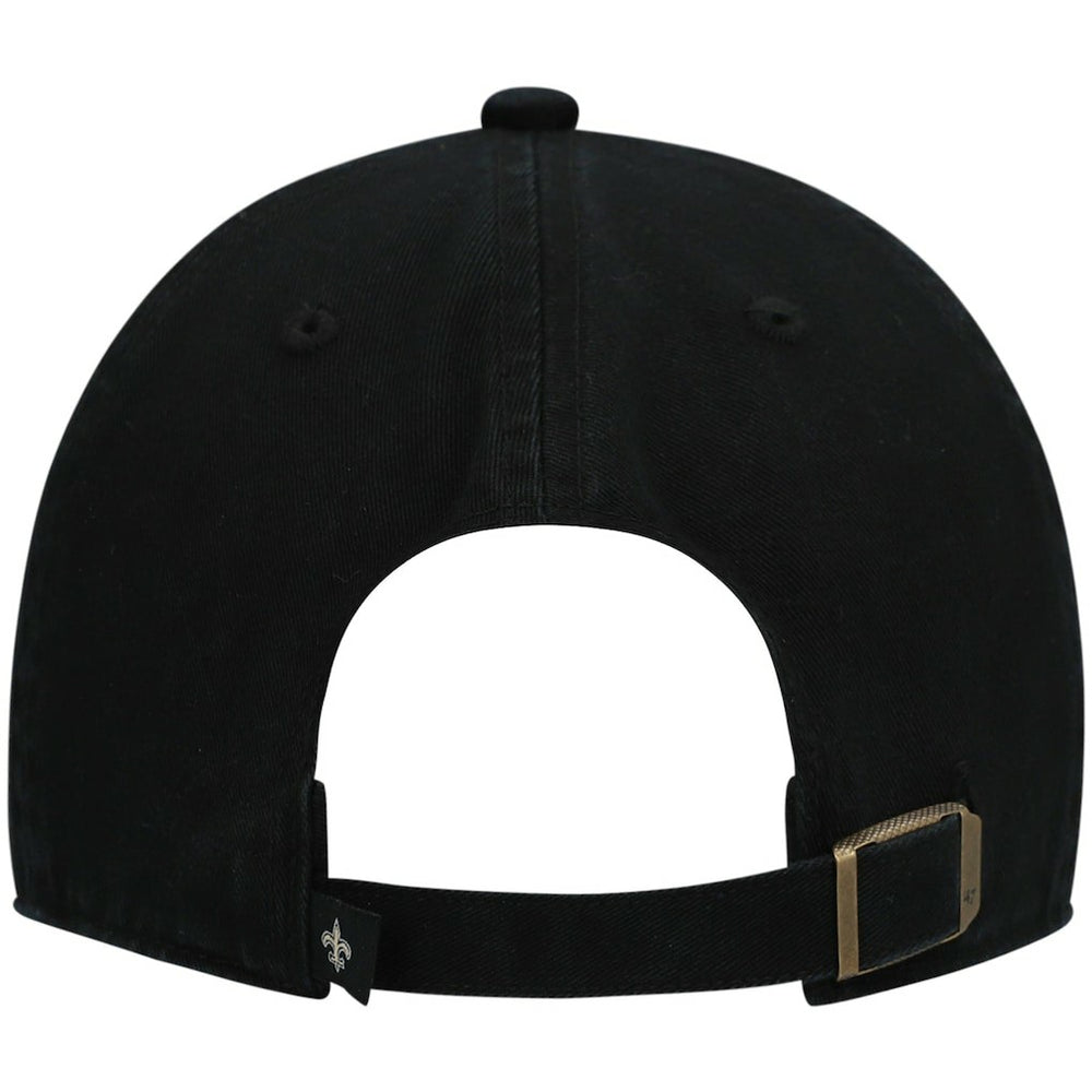 New Orleans Saints '47 Clean Up Script Adjustable Hat Black | 47 brand