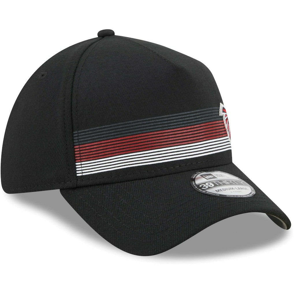 Atlanta Falcons New Era Flawless Stripe 39THIRTY Flex Hat Black | NFL