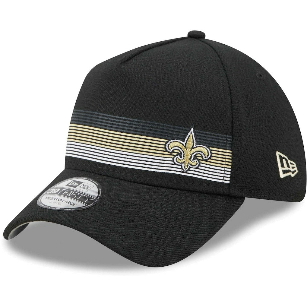 New Orleans Saints New Era Flawless Stripe 39THIRTY Flex Hat Black | NFL