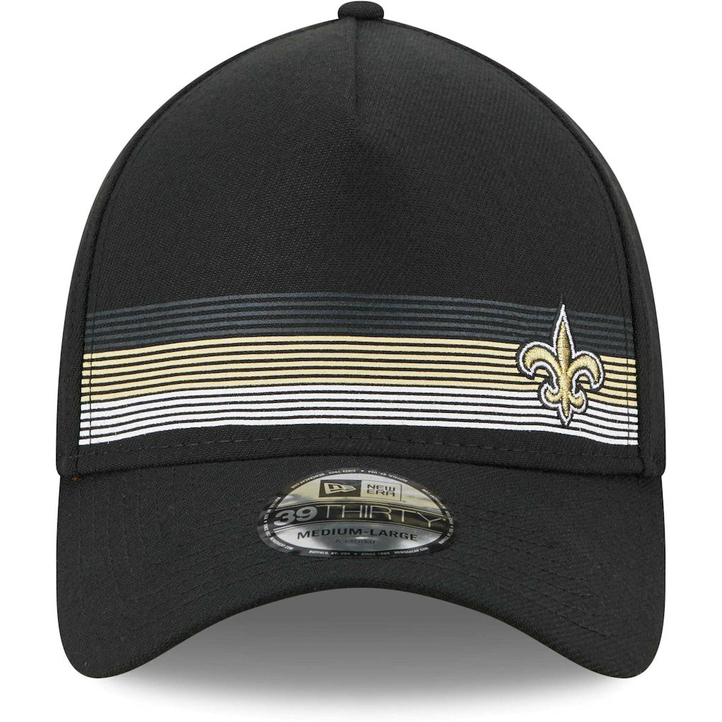 New Orleans Saints New Era Flawless Stripe 39THIRTY Flex Hat Black | NFL