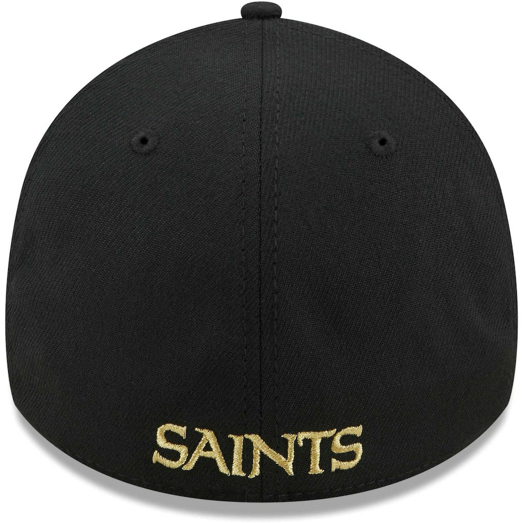 New Orleans Saints New Era Flawless Stripe 39THIRTY Flex Hat Black | NFL