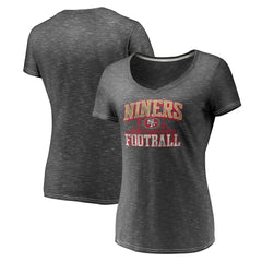 San Francisco 49ers Women's Hometown Space-Dye V-Neck T-Shirt Heathered Charcoal | Fanatics
