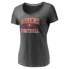 San Francisco 49ers Women's Hometown Space-Dye V-Neck T-Shirt Heathered Charcoal | Fanatics