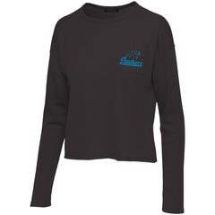 Carolina Panthers Junk Food Women's Pocket Thermal Long Sleeve T-Shirt Black | NFL