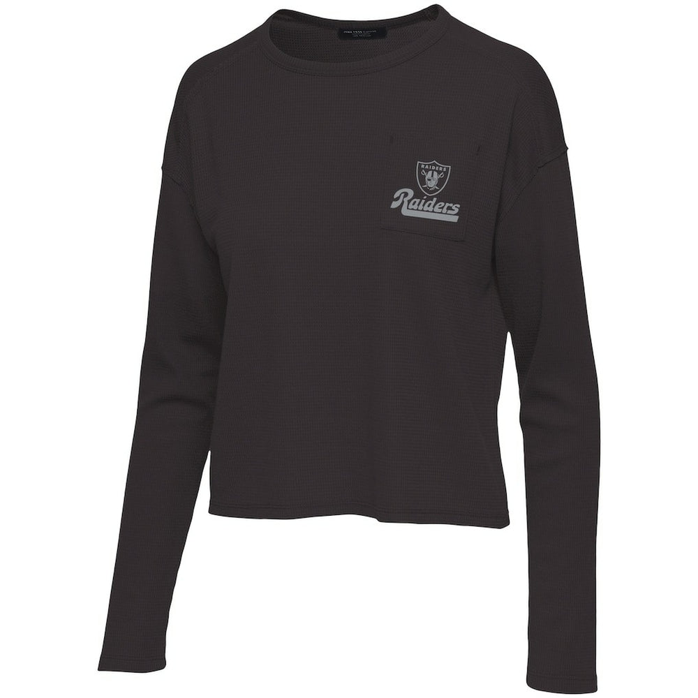 Las Vegas Raiders Junk Food Women's Pocket Thermal Long Sleeve T-Shirt Black | NFL