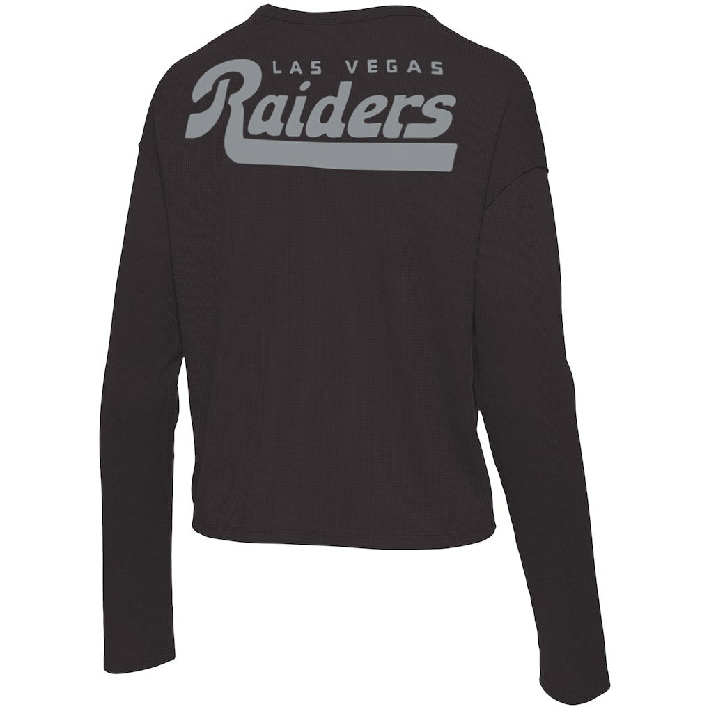 Las Vegas Raiders Junk Food Women's Pocket Thermal Long Sleeve T-Shirt Black | NFL