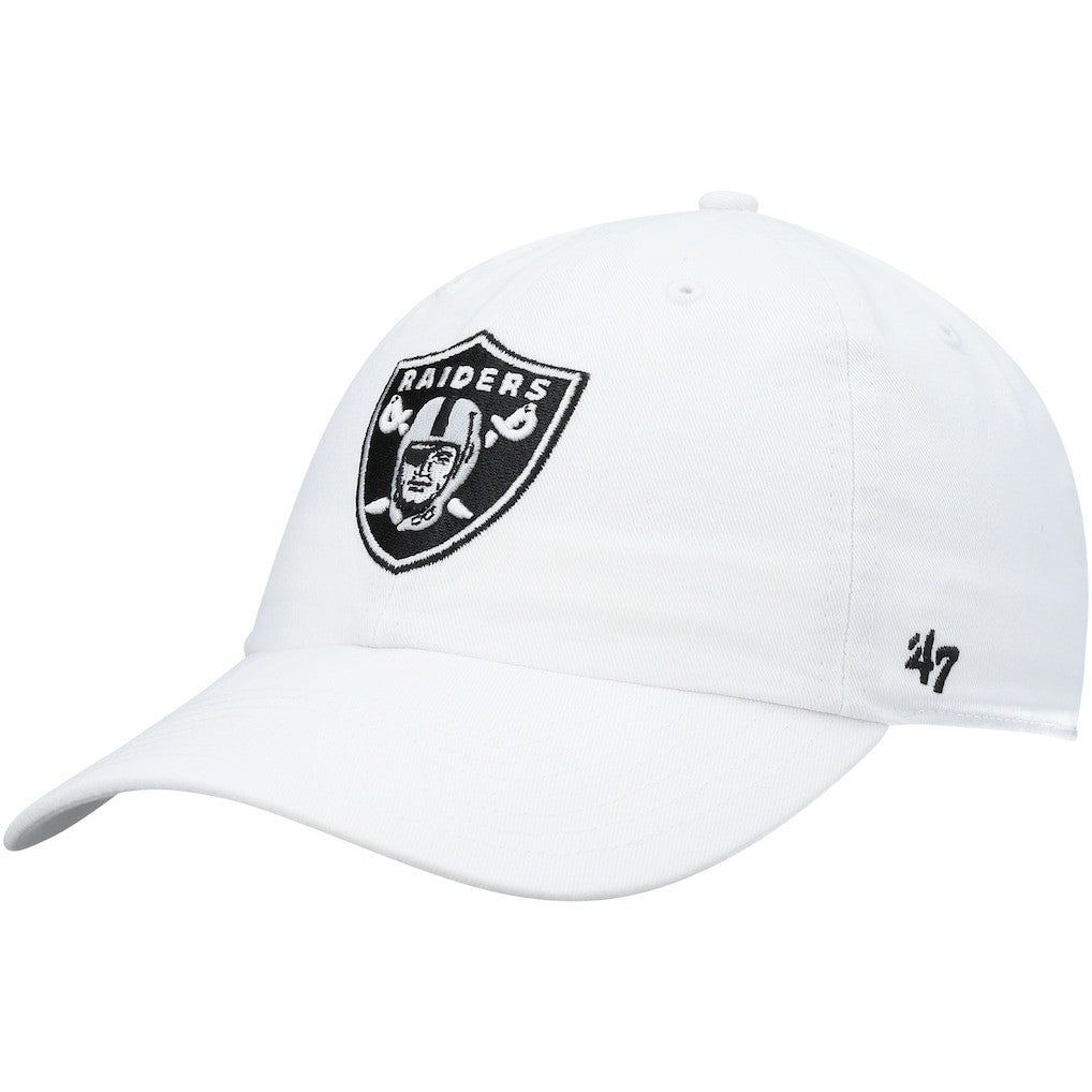 Las Vegas Raiders '47 Clean Up Adjustable Hat White | 47 brand