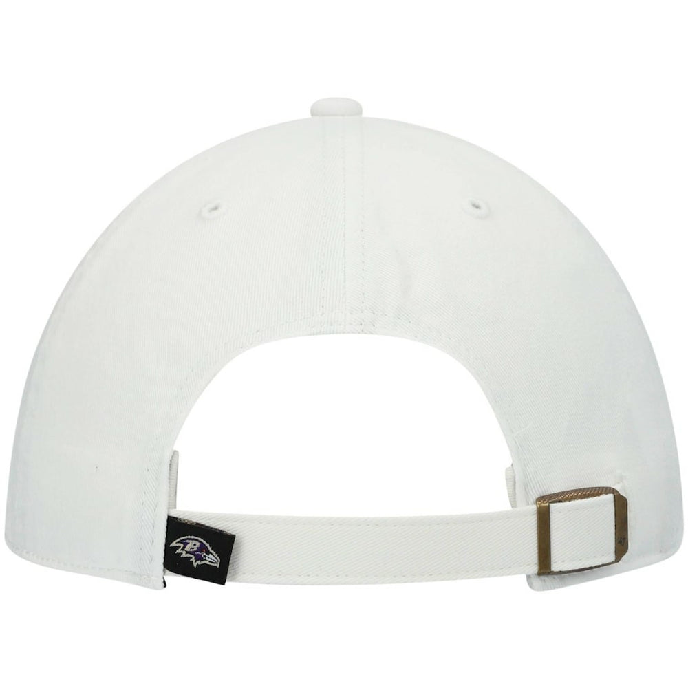 Baltimore Ravens '47 Clean Up Adjustable Hat White | 47 brand