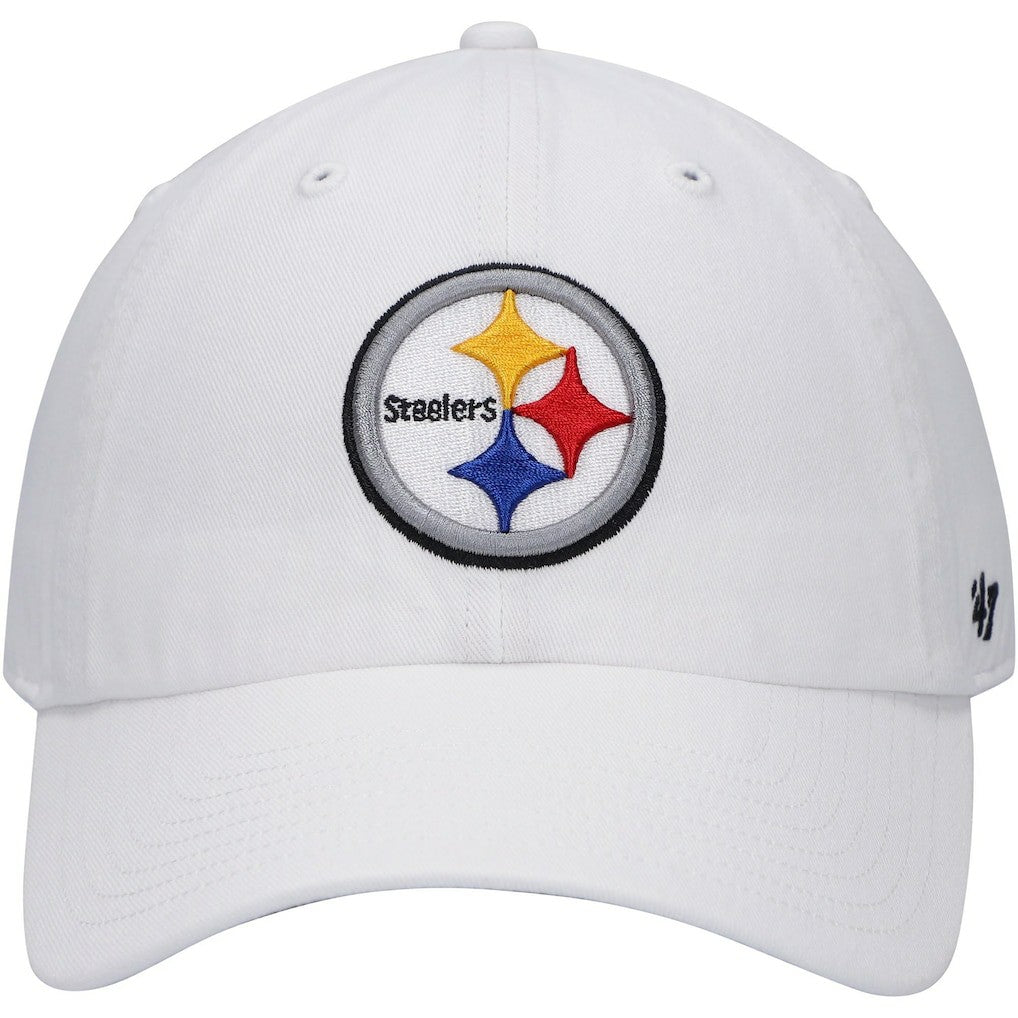 Pittsburgh Steelers '47 Logo Clean Up Adjustable Hat White | 47 brand