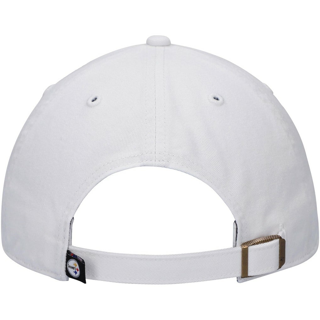 Pittsburgh Steelers '47 Logo Clean Up Adjustable Hat White | 47 brand