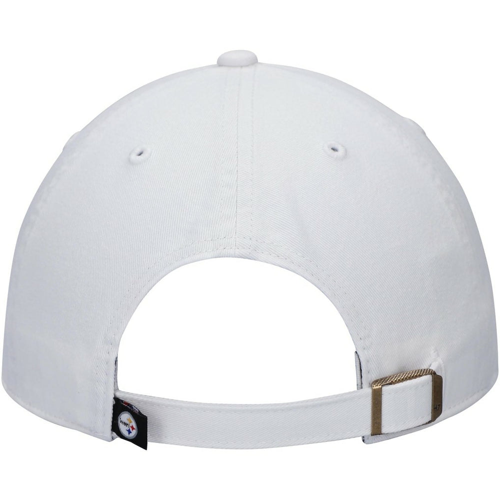Pittsburgh Steelers '47 Clean Up Adjustable Hat White | 47 brand