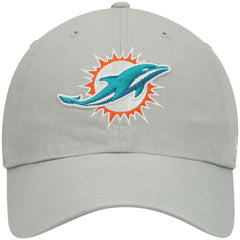 Miami Dolphins '47 Clean Up Adjustable Hat Gray | 47 brand