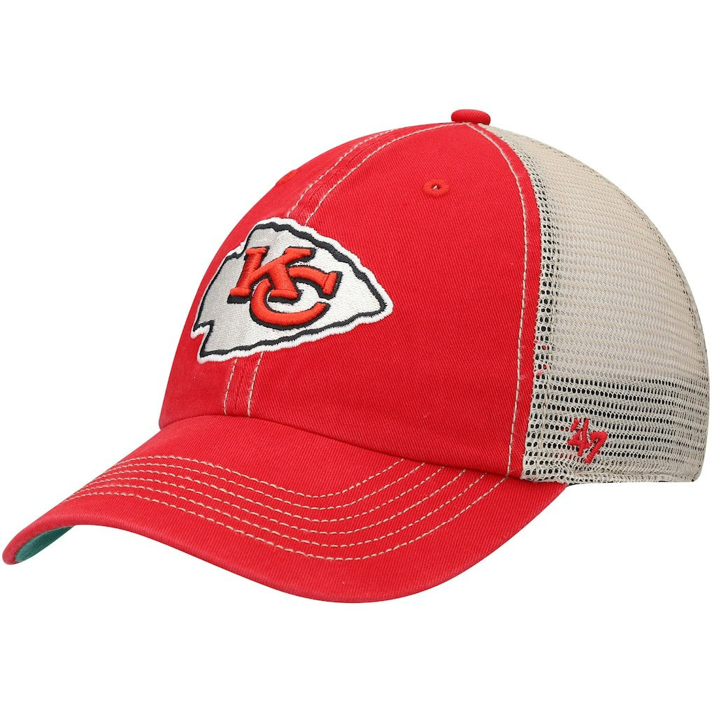 Kansas City Chiefs '47 Trawler Trucker Clean Up Snapback Hat Red/Natural | 47 brand