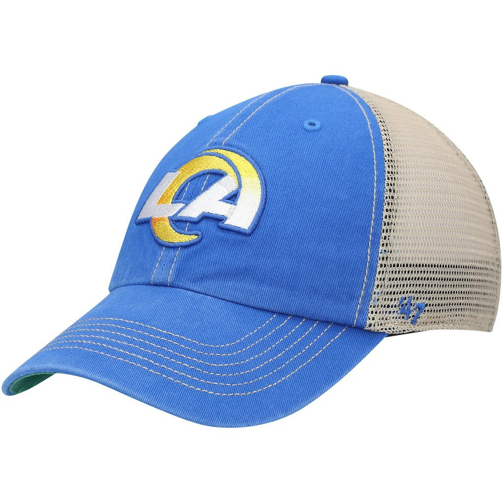 Los Angeles Rams '47 LA Trawler Trucker Clean Up Snapback Hat Royal/Natural | 47 brand