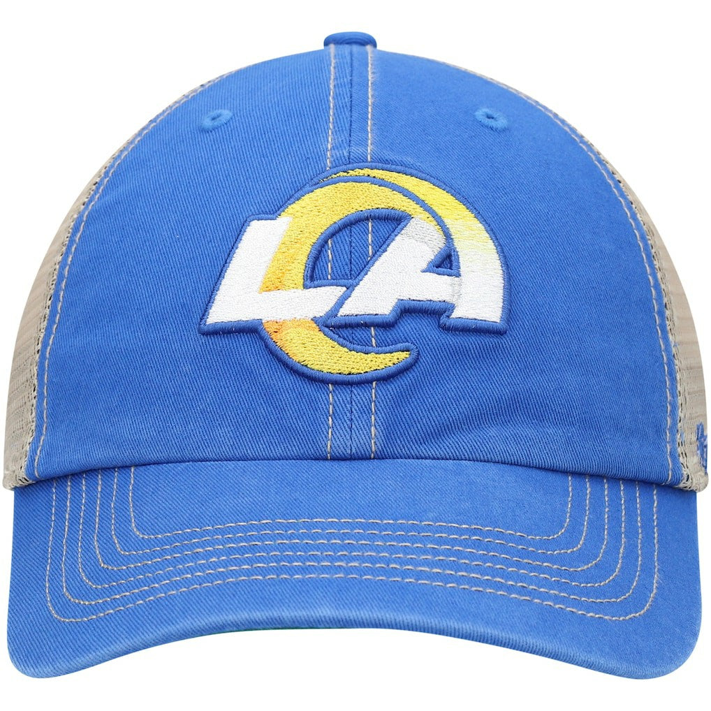 Los Angeles Rams '47 LA Trawler Trucker Clean Up Snapback Hat Royal/Natural | 47 brand