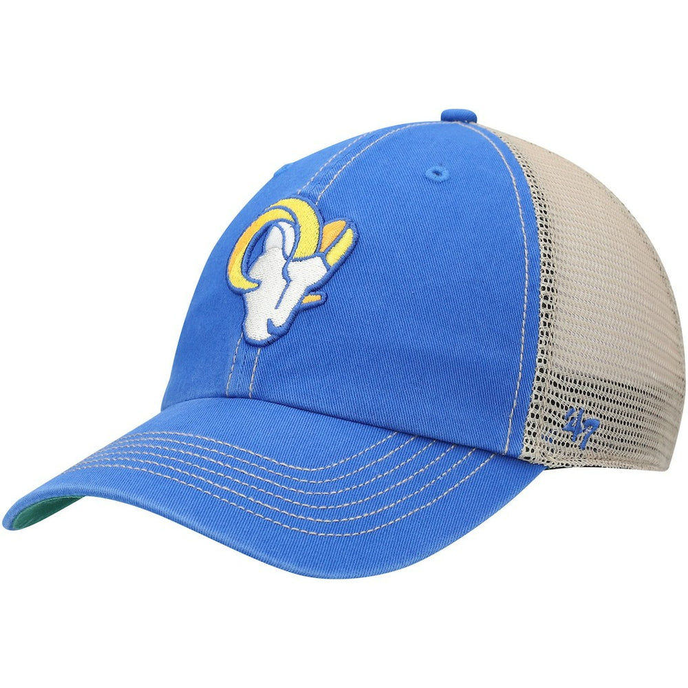 Los Angeles Rams '47 Head Trawler Trucker Clean Up Snapback Hat Royal/Natural | 47 brand