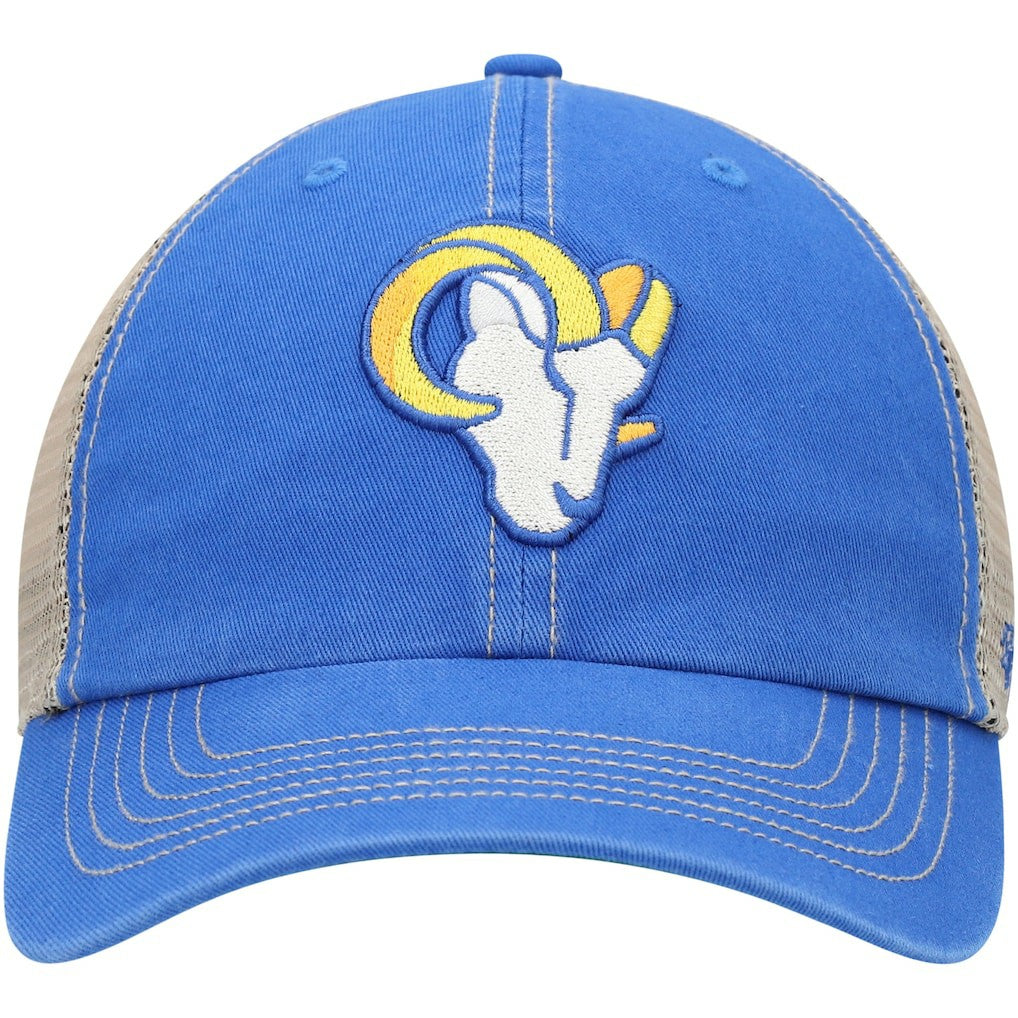 Los Angeles Rams '47 Head Trawler Trucker Clean Up Snapback Hat Royal/Natural | 47 brand
