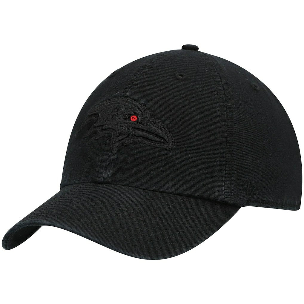 Baltimore Ravens '47 Team Tonal Clean Up Adjustable Hat Black | 47 brand