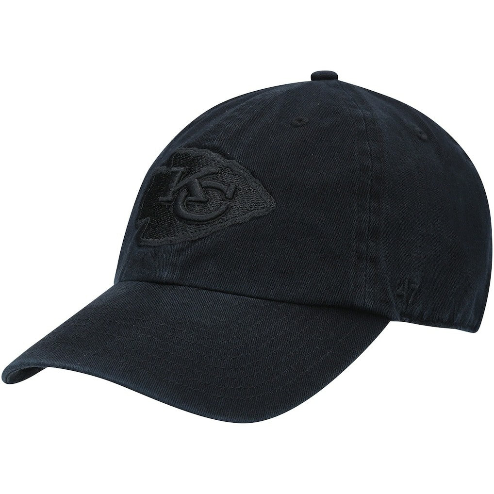 Kansas City Chiefs '47 Team Tonal Clean Up Adjustable Hat Black | 47 brand