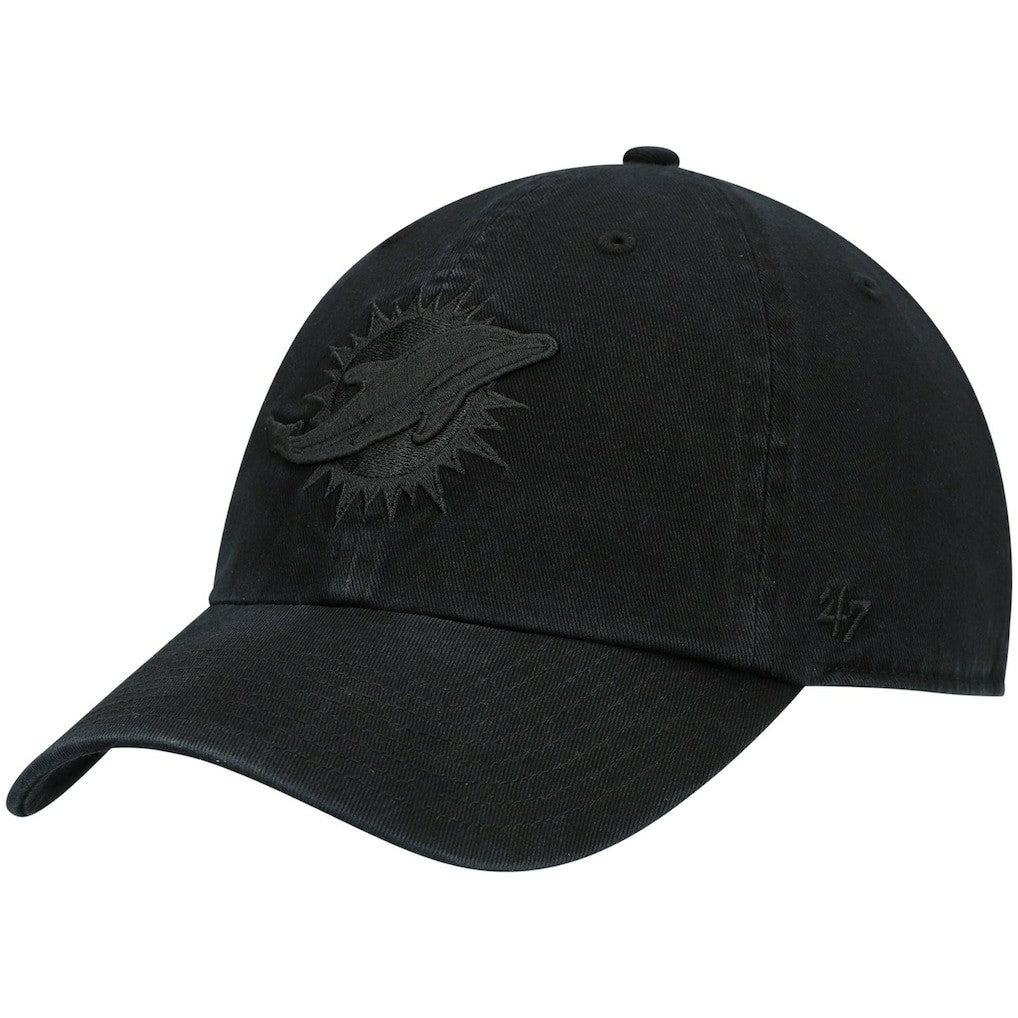 Miami Dolphins '47 Team Tonal Clean Up Adjustable Hat Black | 47 brand