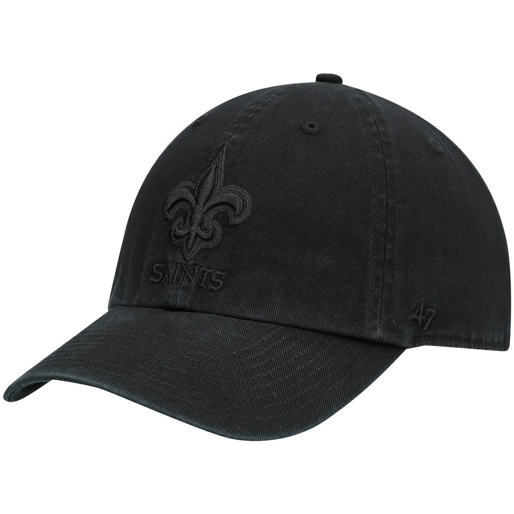 New Orleans Saints '47 Team Tonal Clean Up Adjustable Hat Black | 47 brand