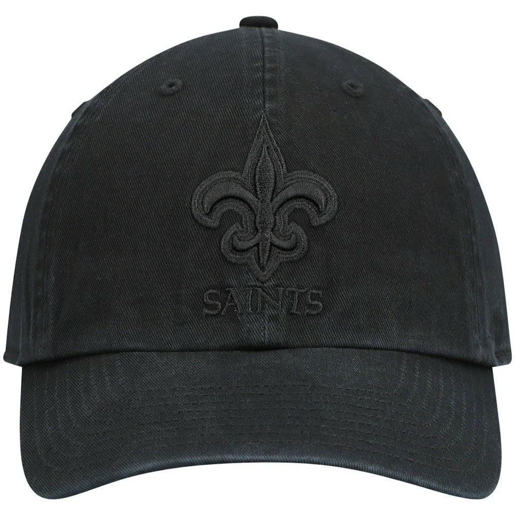 New Orleans Saints '47 Team Tonal Clean Up Adjustable Hat Black | 47 brand