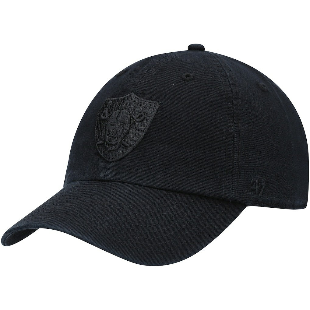 Las Vegas Raiders '47 Team Tonal Clean Up Adjustable Hat Black | 47 brand