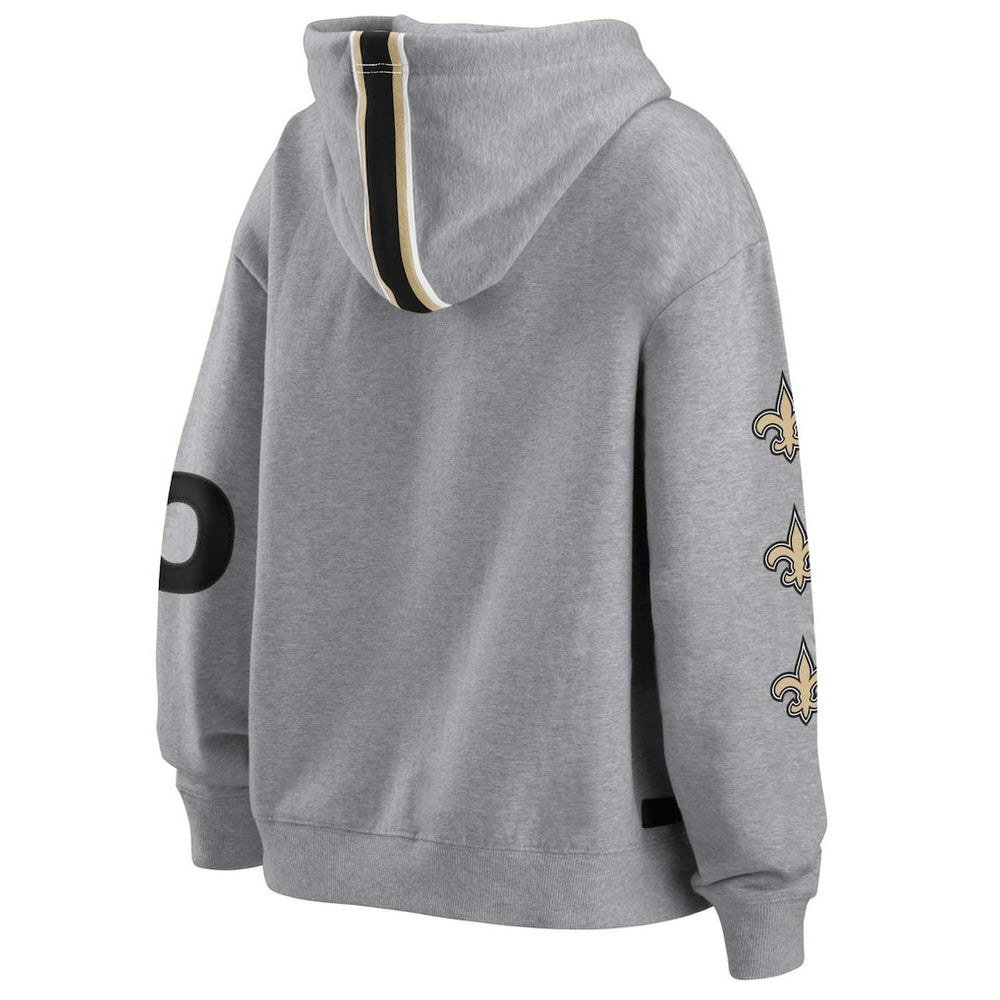 New Orleans Saints WEAR by Erin Andrews Women's Full-Zip Hoodie Gray | NFL