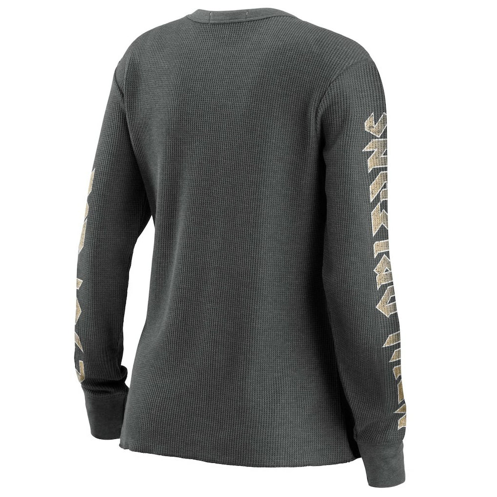 New Orleans Saints WEAR by Erin Andrews Women's Long Sleeve Thermal T-Shirt Gray | NFL