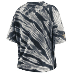 New Orleans Saints WEAR by Erin Andrews Women's Tie-Dye T-Shirt Black | NFL