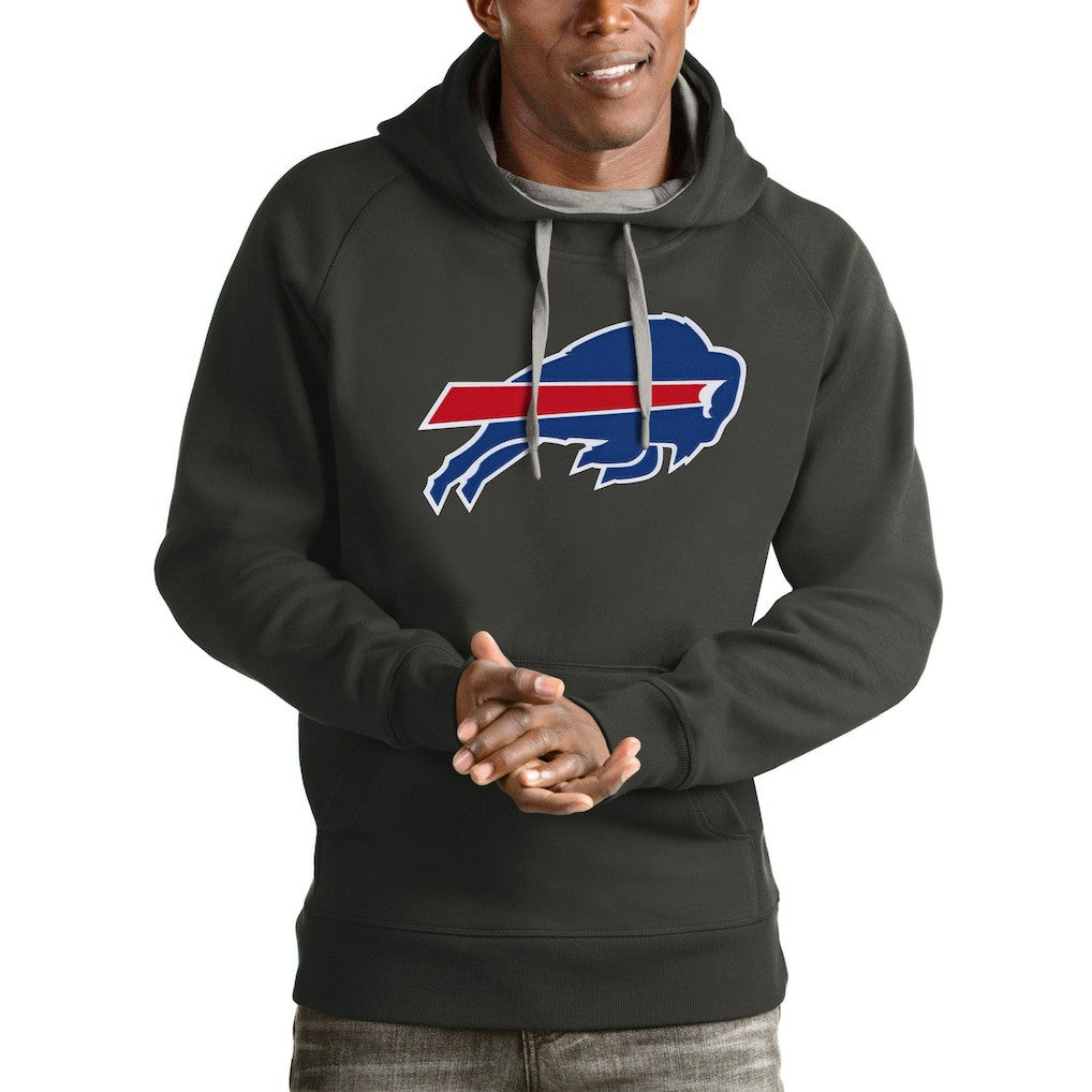 Buffalo Bills Antigua Victory Pullover Hoodie Charcoal | NFL