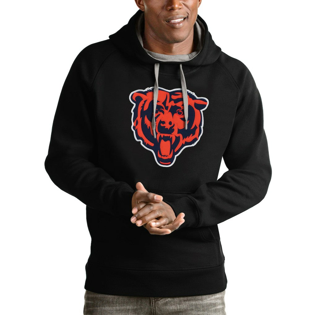 Chicago Bears Antigua Victory Pullover Hoodie Black | NFL