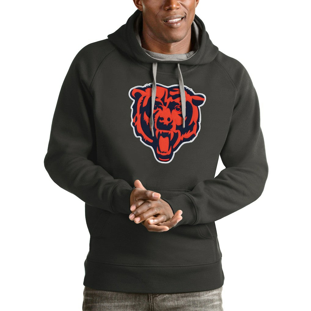 Chicago Bears Antigua Victory Pullover Hoodie Charcoal | NFL
