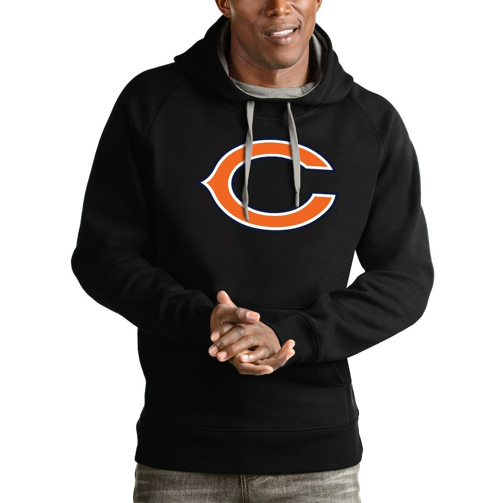 Chicago Bears Antigua Victory Pullover Hoodie Black | NFL