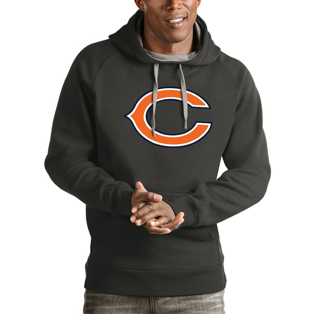 Chicago Bears Antigua Victory Pullover Hoodie Charcoal | NFL