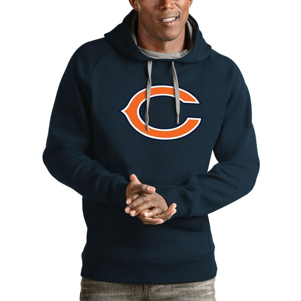 Chicago Bears Antigua Logo Victory Pullover Hoodie Navy | NFL