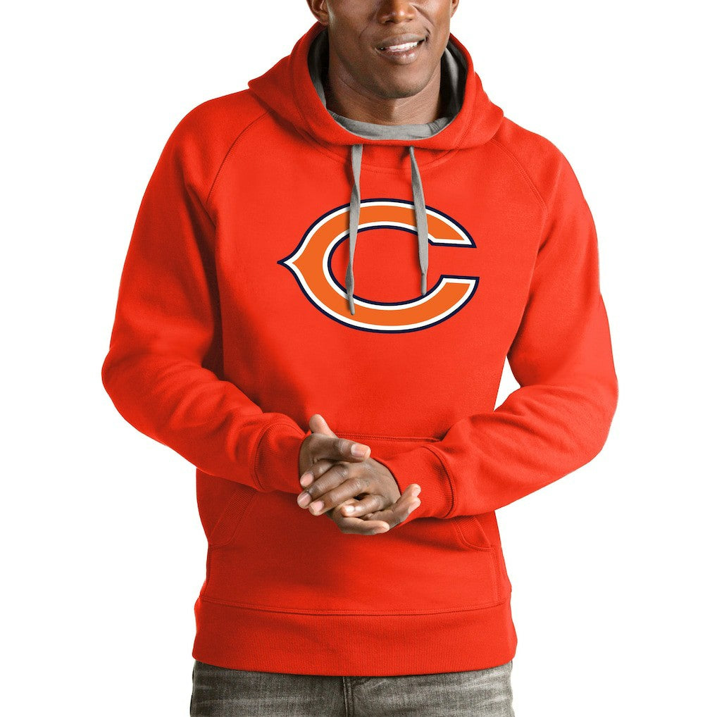 Chicago Bears Antigua Logo Victory Pullover Hoodie Orange | NFL