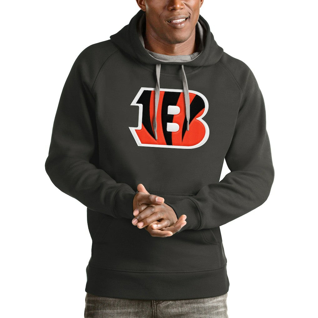 Cincinnati Bengals Antigua Victory Pullover Hoodie Charcoal | NFL