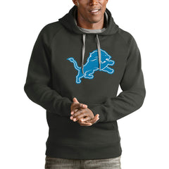 Detroit Lions Antigua Victory Pullover Hoodie Charcoal | NFL