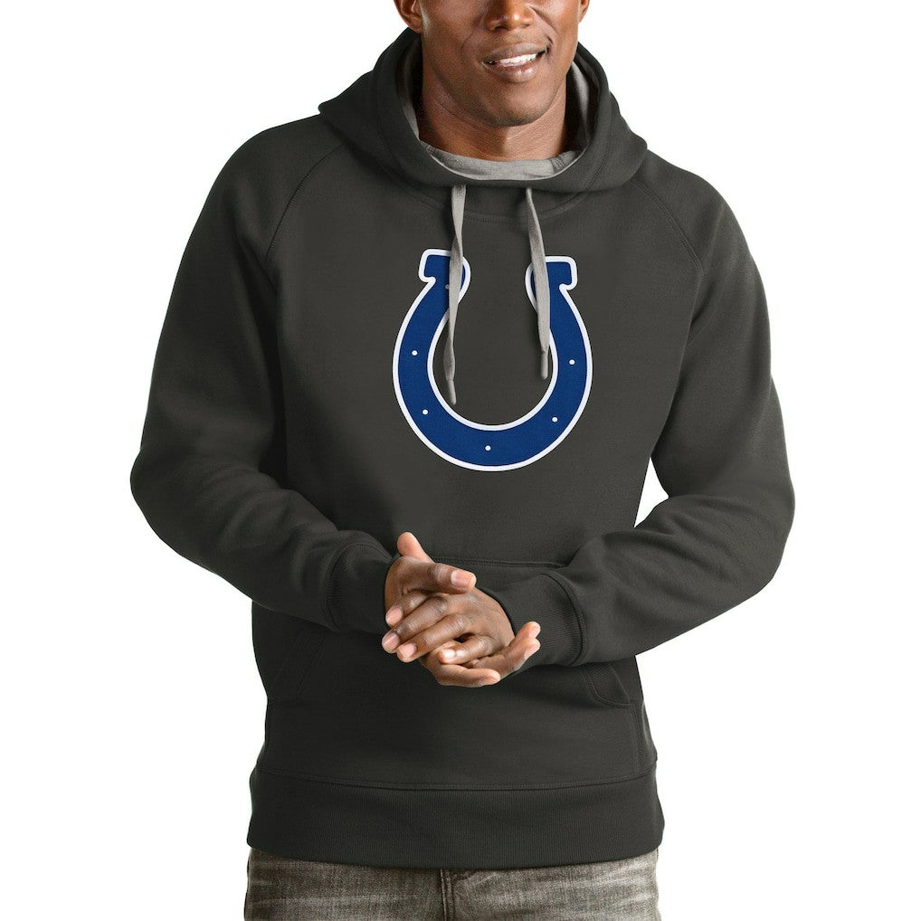 Indianapolis Colts Antigua Victory Pullover Hoodie Charcoal | NFL