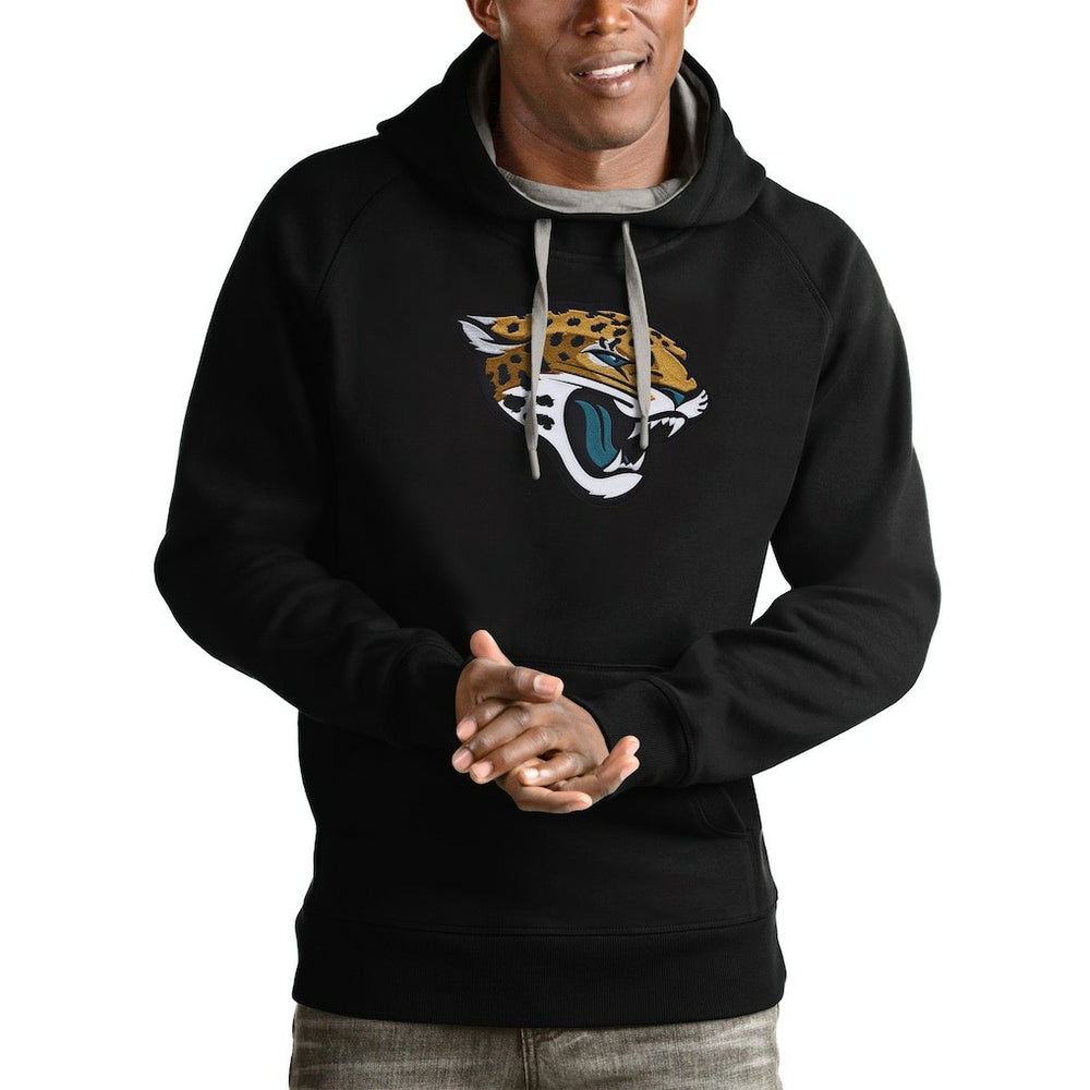 Jacksonville Jaguars Antigua Victory Pullover Hoodie Black | NFL