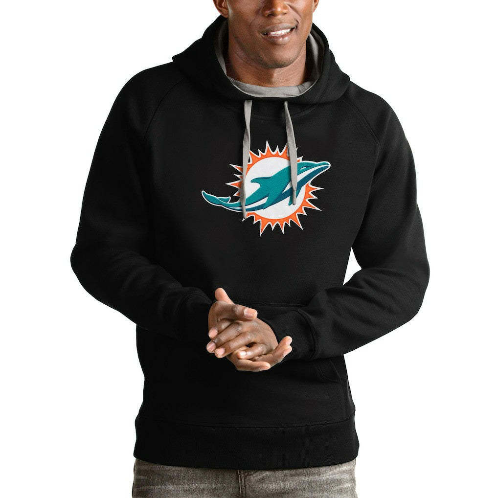 Miami Dolphins Antigua Victory Pullover Hoodie Black | NFL