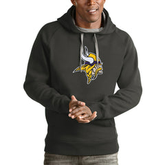 Minnesota Vikings Antigua Victory Pullover Hoodie Charcoal | NFL