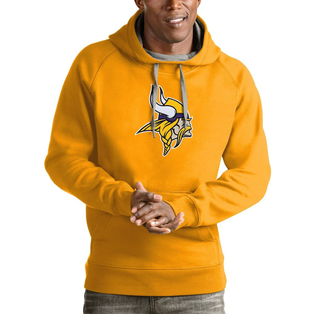Minnesota Vikings Antigua Victory Pullover Hoodie Gold | NFL