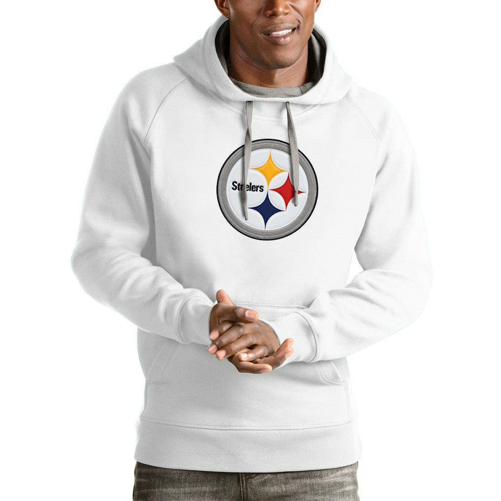 Pittsburgh Steelers Antigua Victory Pullover Hoodie White | NFL