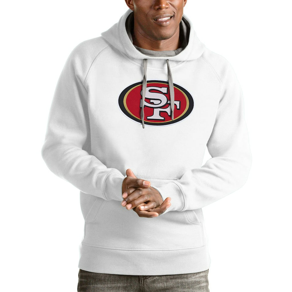 San Francisco 49ers Antigua Victory Pullover Hoodie White | NFL