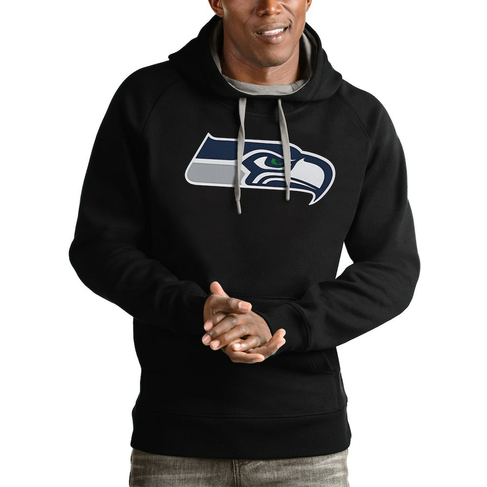 Seattle Seahawks Antigua Victory Pullover Hoodie Black | NFL